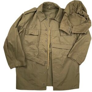 Vintage Military Field Jacket 2XL Olive Green 80 Czech Parka Coat Uniform